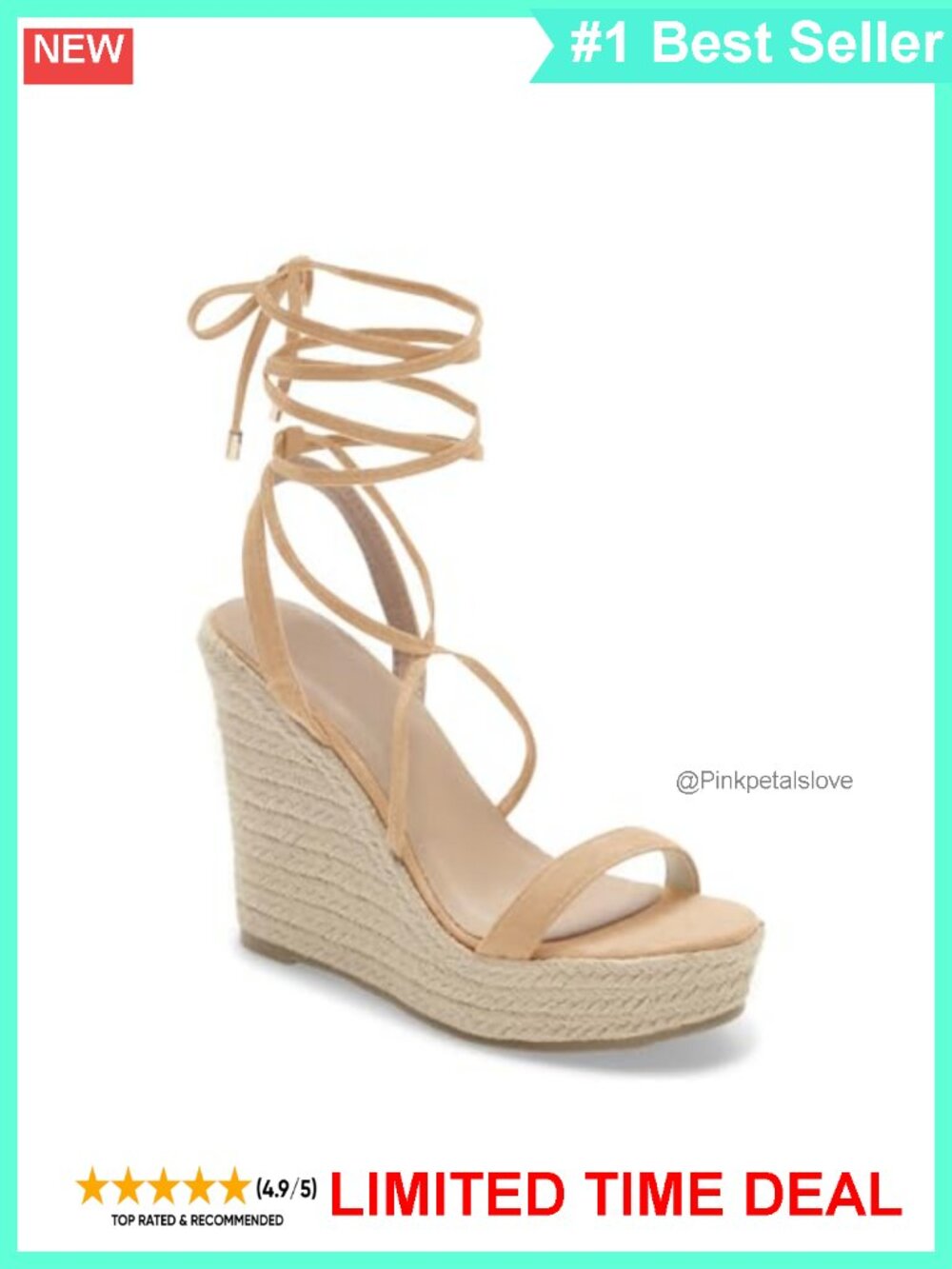 Espadrille Wedge Lace Up Ankle Strap Platform Summer Sandals